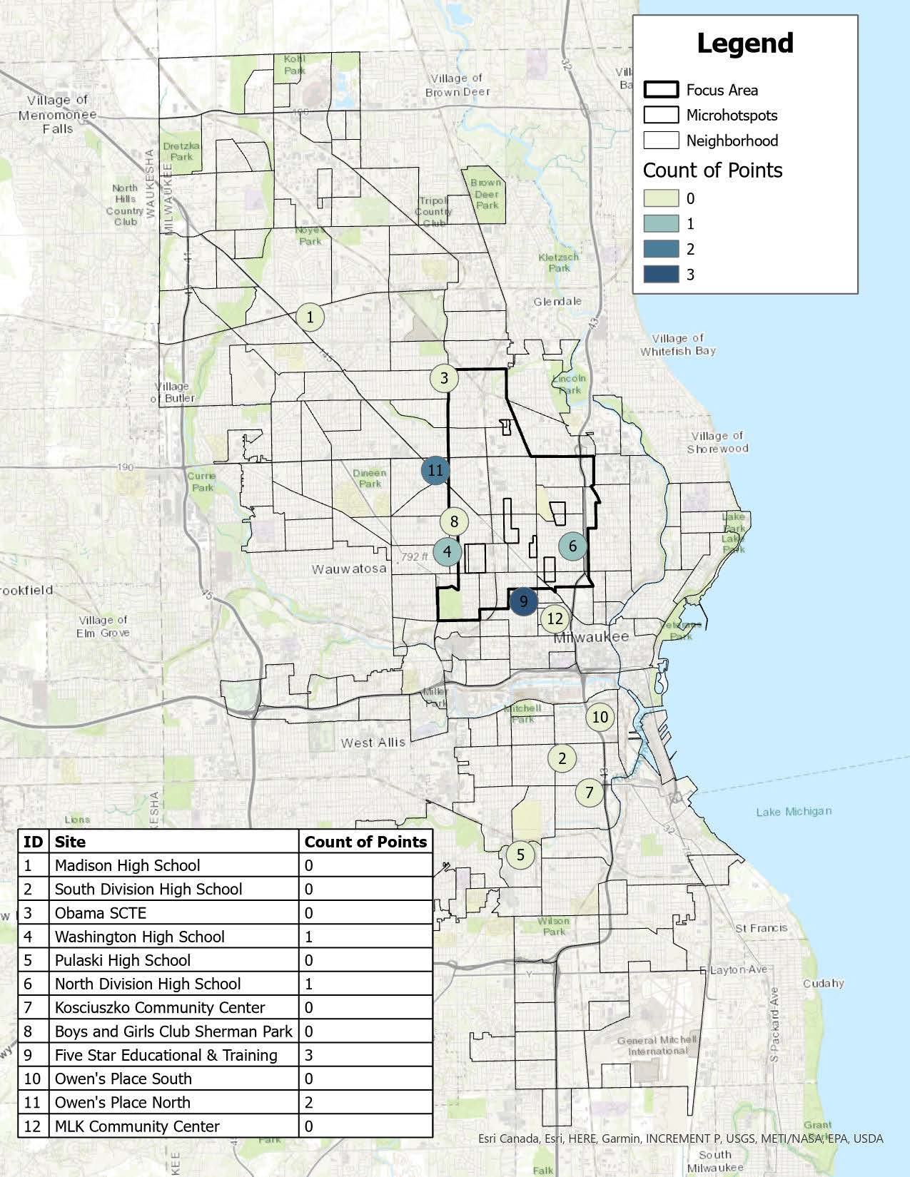 2026 original report map of all age victims within 400 meters of sites.